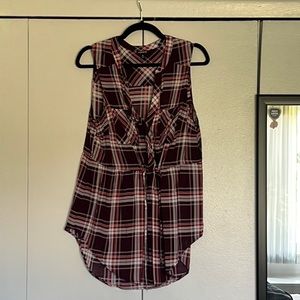 Plaid tank top shirt torrid size 0